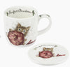 Wrendale Bone China Tea for One | Christmas Purrfect Kitten Mug & Coaster